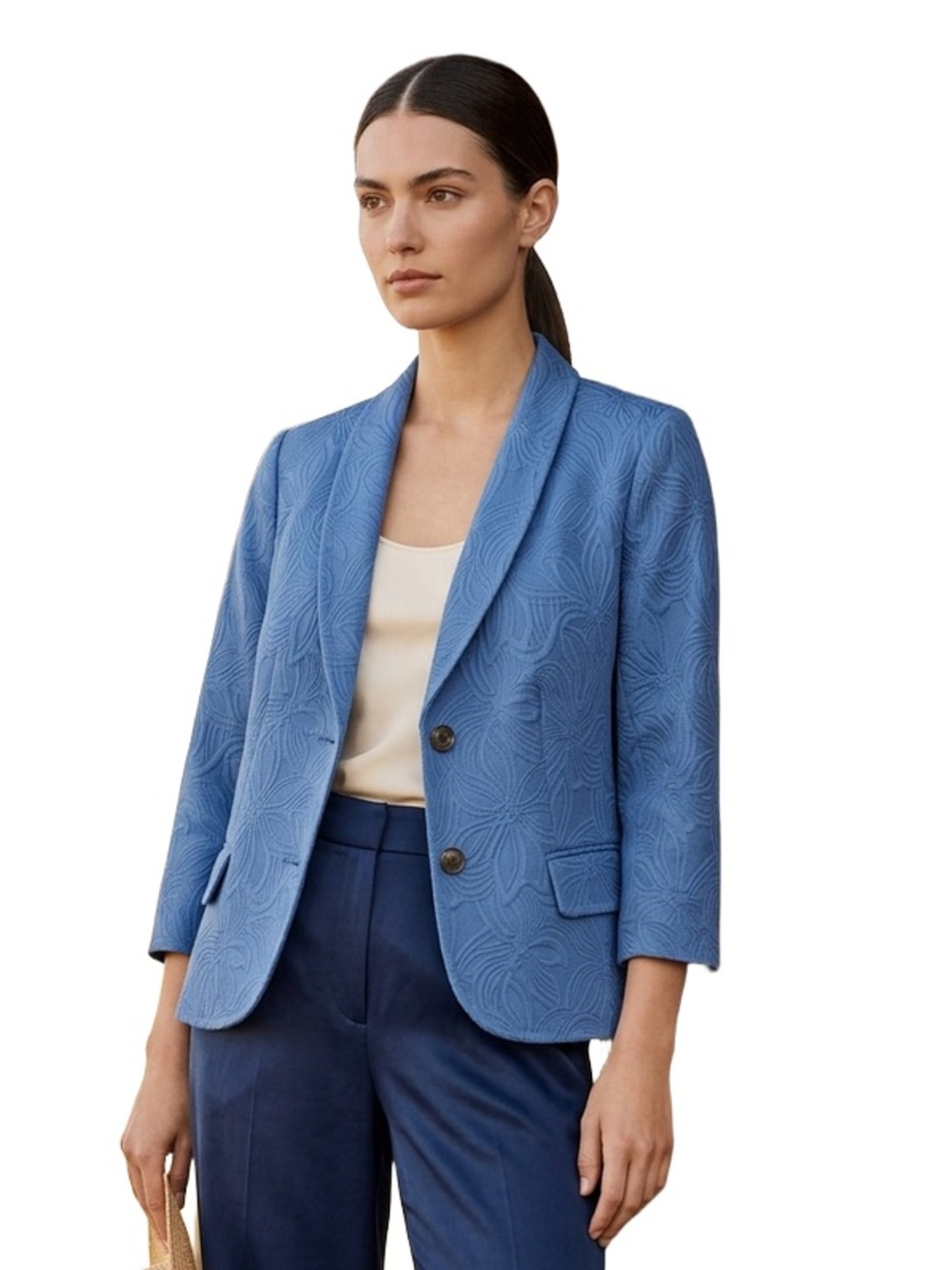 New with tags Talbots Blue floral jacquard Blazer